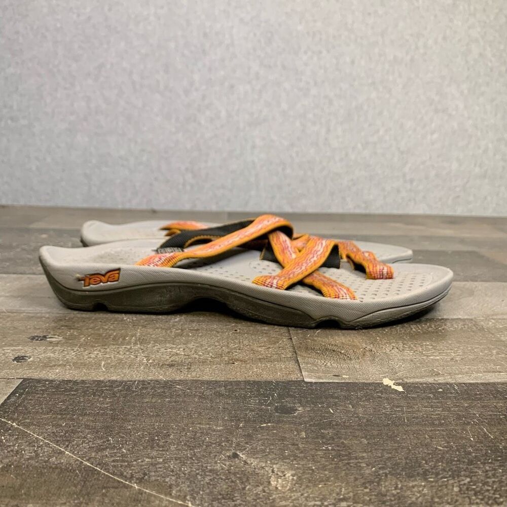 Teva Womens Size 9 Hurricane Slide On Sandals Orange Strappy Outdoors Hiking